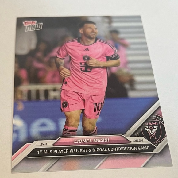 Trading card soccer 2024 Topps Now 5-4 # 46 Lionel Messi F. Intermiami CF - Picture 3 of 8